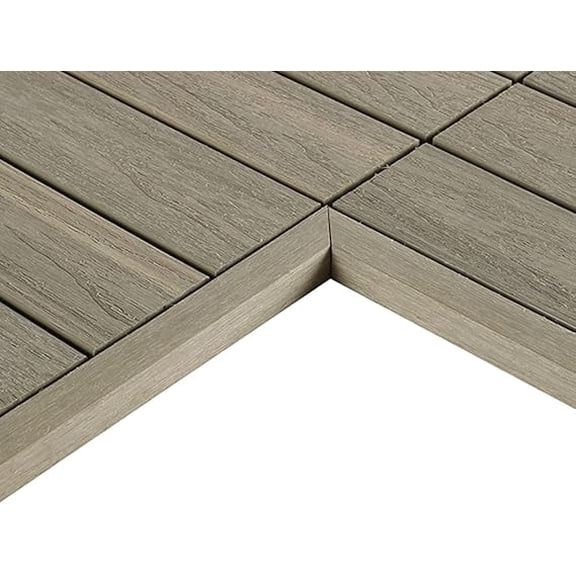 1/12 ft. x 1 ft. Quick Deck Composite Deck Tile Inside Corner Trim in Roman Antique (2-Pieces/Box)