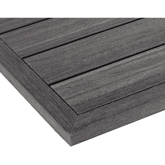 1/12 ft. x 1 ft. Quick Deck Composite Deck Tile Outside Corner Trim in Argentinian Silver Gray (2-Pieces/Box)