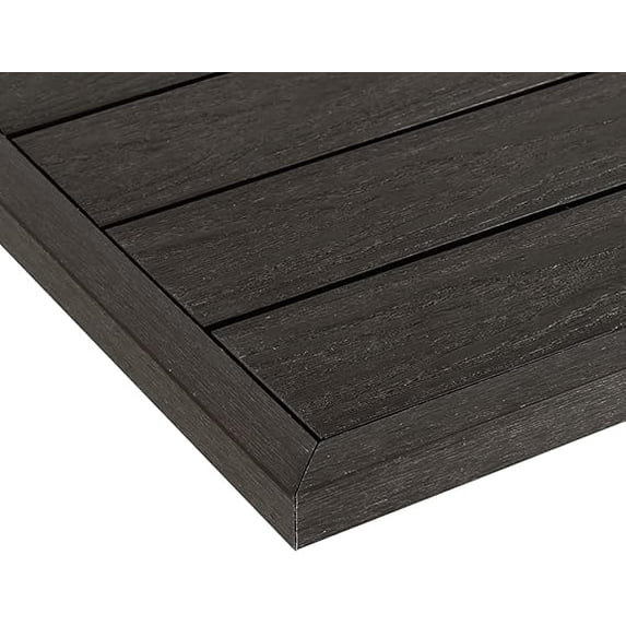 1/12 ft. x 1 ft. Quick Deck Composite Deck Tile Outside Corner Trim in Indonesian Merbau (2-Pieces/Box)