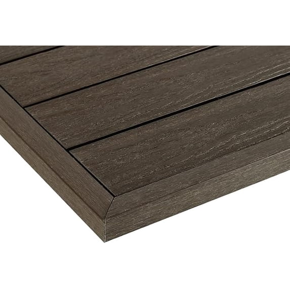 1/12 ft. x 1 ft. Quick Deck Composite Deck Tile Outside Corner Trim in Spanish Walnut (2-Pieces/Box)
