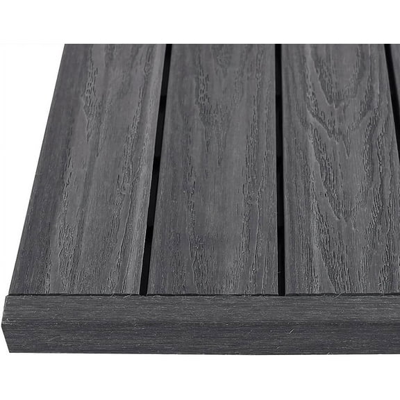 1/12 ft. x 1 ft. Quick Deck Composite Deck Tile Straight Trim in Argentinian Silver Gray (4-Pieces/Box)