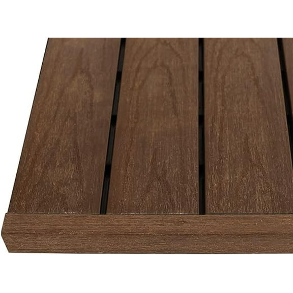 1/12 ft. x 1 ft. Quick Deck Composite Deck Tile Straight Trim in Brazilian Ipe (4-Pieces/Box)