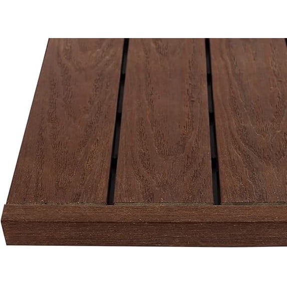 1/12 ft. x 1 ft. Quick Deck Composite Deck Tile Straight Trim in California Redwood (4-Pieces/Box)
