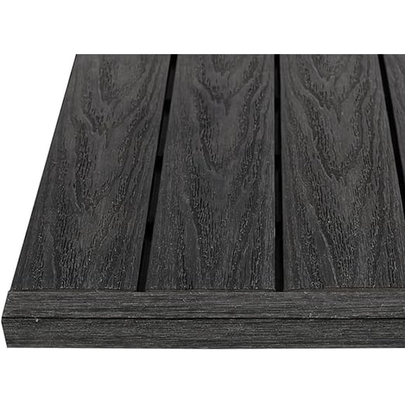 1/12 ft. x 1 ft. Quick Deck Composite Deck Tile Straight Trim in Hawaiian Charcoal (4-Pieces/Box)