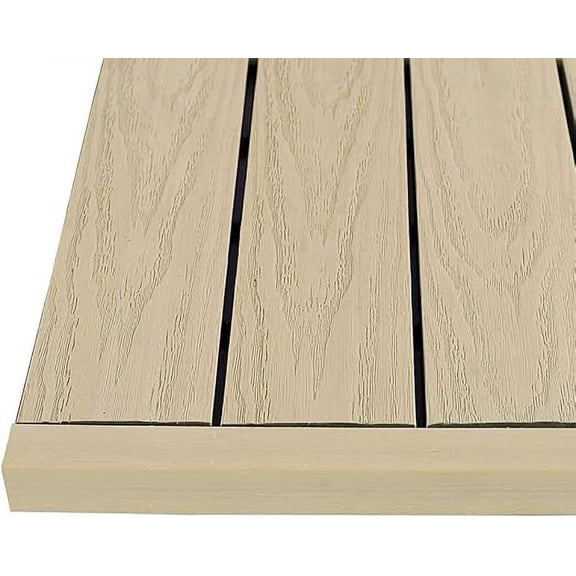 1/12 ft. x 1 ft. Quick Deck Composite Deck Tile Straight Trim in Japanese Cedar (4-Pieces/Box)