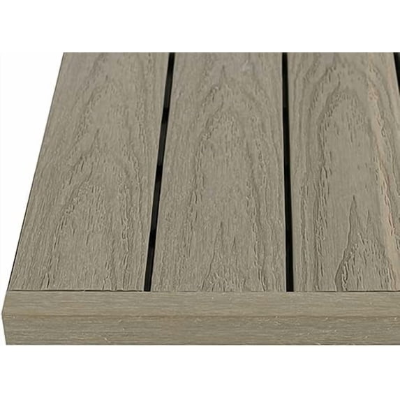 1/12 ft. x 1 ft. Quick Deck Composite Deck Tile Straight Trim in Roman Antique (4-Pieces/Box)