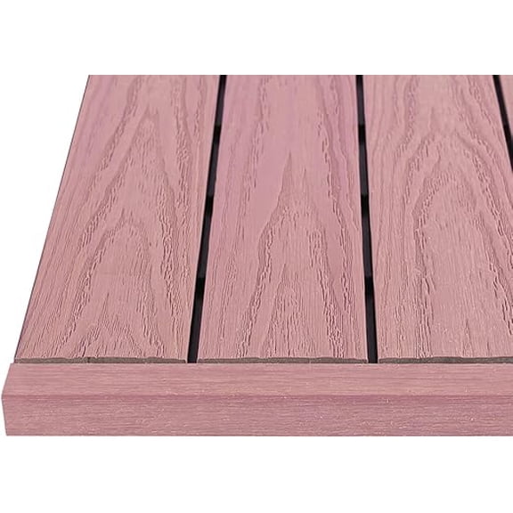 1/12 ft. x 1 ft. Quick Deck Composite Deck Tile Straight Trim in Seoul Pink (4-Pieces/Box)