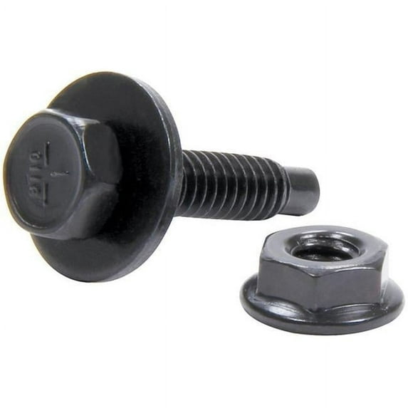 1.12 in. Body Bolt Kit with Clips - Black, Pack of 10