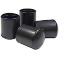 thumbnail image 1 of 1.12 in. TruGuard Vinyl Leg Tip, Black - Pack of 4, 1 of 1