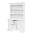 thumbnail image 1 of 1/12 mini house Miniature Furniture Wooden Carbinet Bookcase (White), 1 of 8