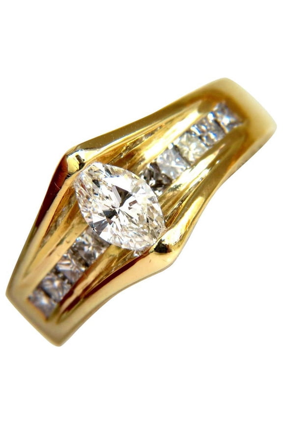 1.12CT 18KT 1.12CT DIAMONDS TENSION TOP CLASS MOD DECO HANDMADE RING