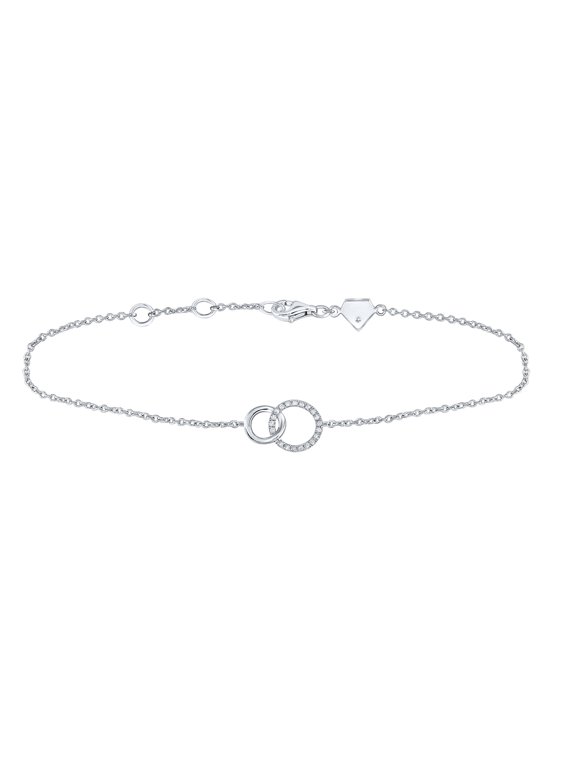 1/12CTW-DIA BRACELET-LARGE INTERLOCKING CIRCLES