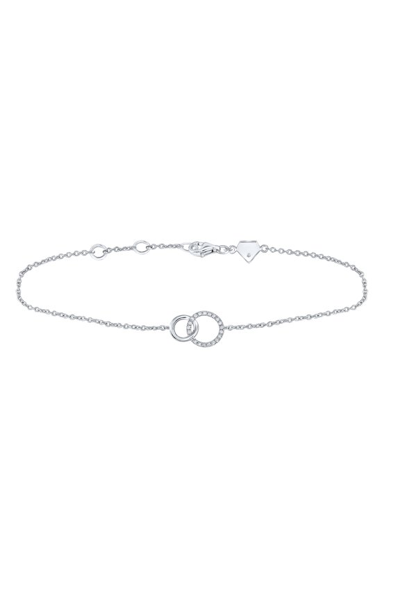 1/12CTW-DIA BRACELET-LARGE INTERLOCKING CIRCLES