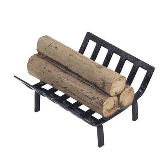 1:12Dollhouse Miniature Furniture Garden Fireplace Metal Firewood Rack Model Garden Outdoor Wood Holder Garden Decoration