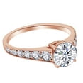 thumbnail image 1 of AFFY 1.13 Ct White Natural Diamond Solitaire Engagement Ring in 14k Rose Gold Ring Size - 8.5, 1 of 1