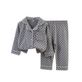 thumbnail image 1 of 1-13 Years Toddler Kids Boys Girls Pajama Sets Button-Up Cotton Pajama Sleepwear Nightwear Loungewear for Infant Baby, 2-Piece, 1 of 4
