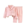 thumbnail image 1 of 1-13 Years Toddler Kids Boys Girls Pajama Sets Button-Up Cotton Pajama Sleepwear Nightwear Loungewear for Infant Baby, 2-Piece, 1 of 4