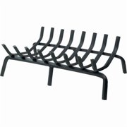 1.13 in. Diamond Steel Stock 7 Bar Rectangular Style Grate, Black