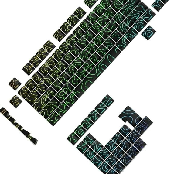1. 133Key Gradient Side-Print Topographic Keycaps, Contour4.0 Design & Anti-Fade Backlit for Mechanical Keyboards