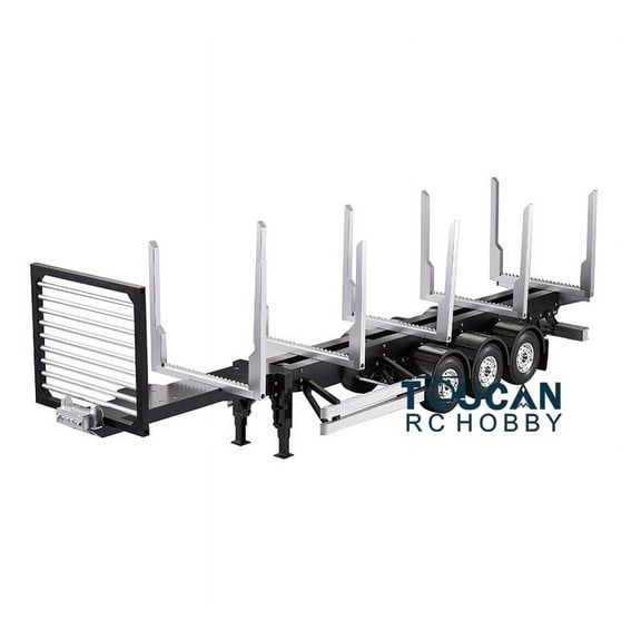 1/14 3Axle Rc Timber Truck Pole Tractor Flatbed Semi Trailer Kit Model