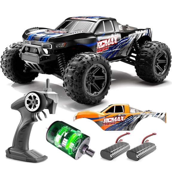 1:14 4WD RC Monster Truck 38KM/H Off Road Car with Extra Shell, 2 Batteries