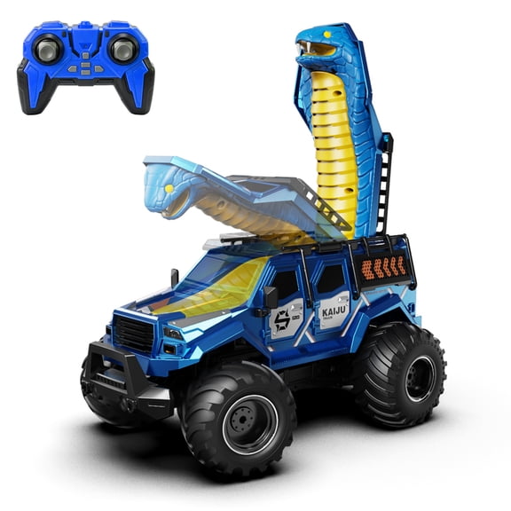 1:14 Amphibious Remote Control Car, Snake Body Deformation RC Stunt Car with Water Spray, 360° Rotation LED Lights Music All Terrain Vehicle for Kids Boys Birthday Christmas Gift
