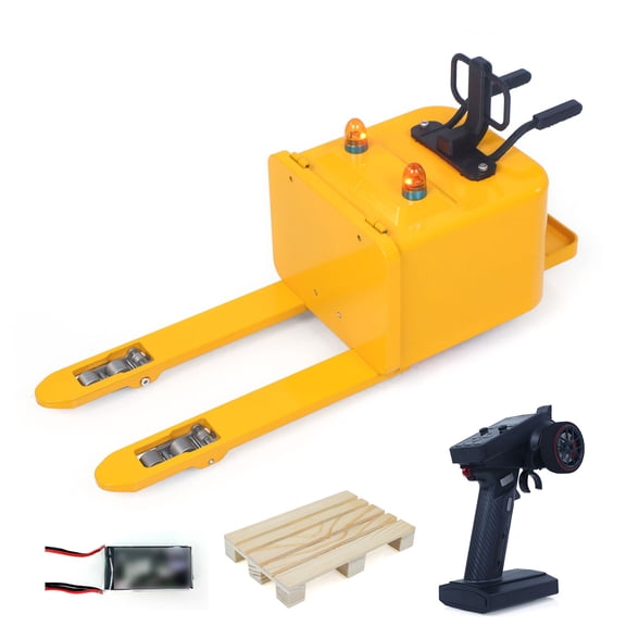 1/14 Electric Remote Control Reach Forklift Hobbywing ESC Servo Motor Ready to Run Warehouse RC Model Collection Warning Light