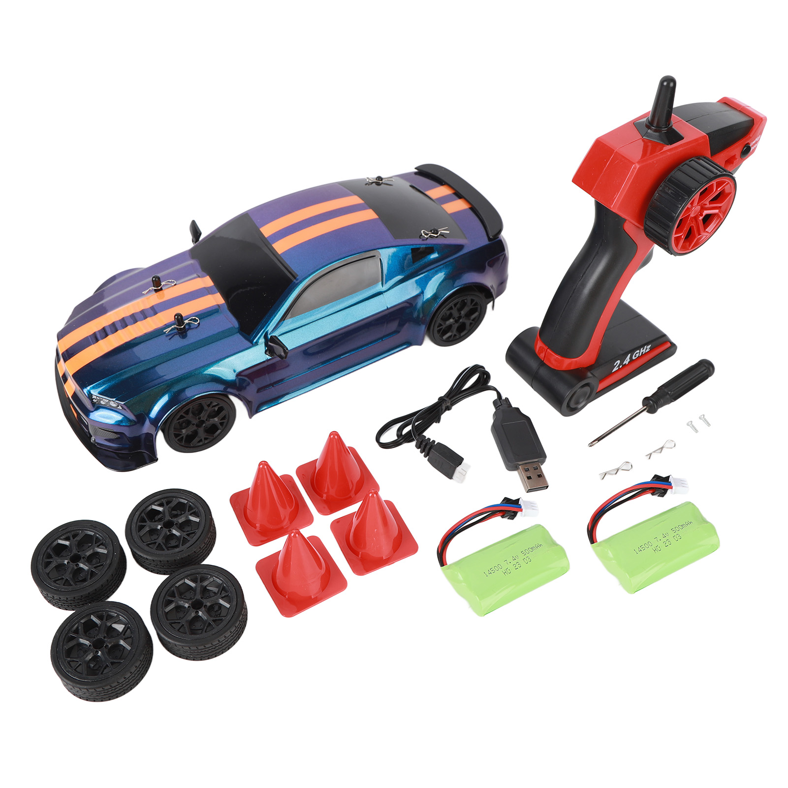1/14 RC Drift Car Anti Interference 2.4G Remote Control 4WD RC Racing ...