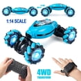 thumbnail image 1 of 1:14 RC Stunt Car, 2.4GHz Gesture Sensing Remote Control Car ,360 Degree Rotation Deformable Four- wheel Drive Vehicle, can run flat and climb with Music and Light, 1 of 9