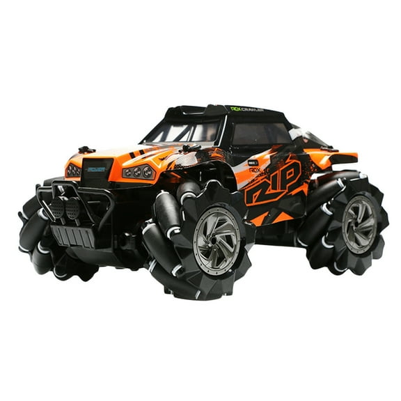 ​1:14 Scale 4WD Omni-Directional RC Drift Car - Mecanum Wheels for 360° Stunts, 25km/h & 100m Range (Surface Restrictions)​​ Orange