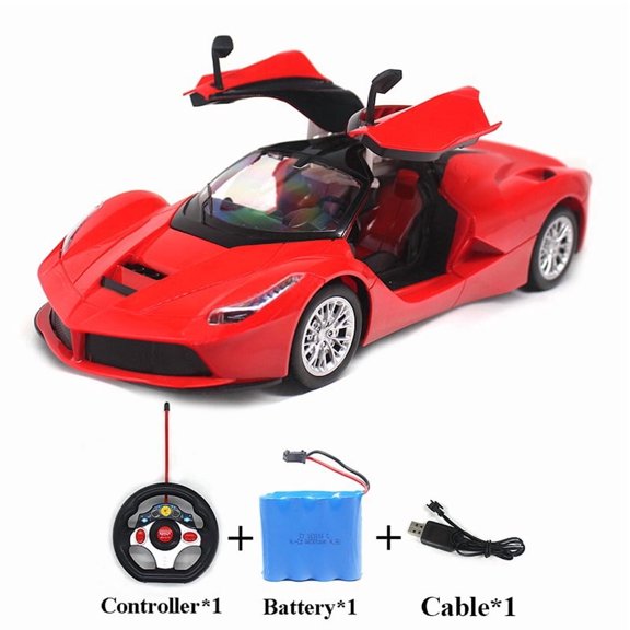 1:14 Scale Electric RC Remote Control Car Model, Classic Electric Drive Racing Vehicle with Manually Openable Doors, High Simulation Mini Auto Replica, Desktop Display Ornament, Hobby Collection & Pr