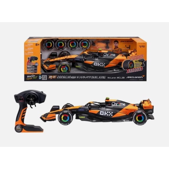 1:14 Scale RC Formula 1 Race Car – McLaren MCL38 Miami GP 2024 Replica – Remote Control Racing Car with Pit Tools & Extra Tires