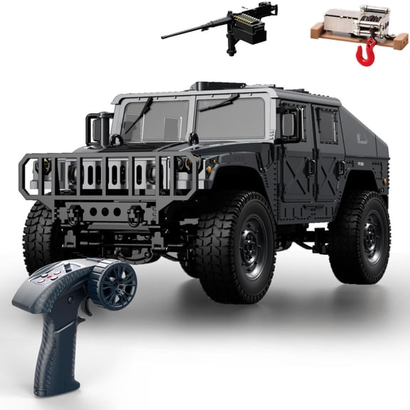 1:14 Scale Simulation Off-Road RC Monster Truck, 2.4GHz Remote Control Rock Crawler with LED Lights, 6 km/h Max Speed for Adults