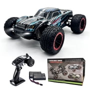 Xuanlur 114 Fast Brushless RC Car for Adults, Max 40+ mph Off-Road Truck w/2.4 GHz High Speed Remote Control,4WD, All Terrain Truggy for Snow, Sand & Mud, Blue