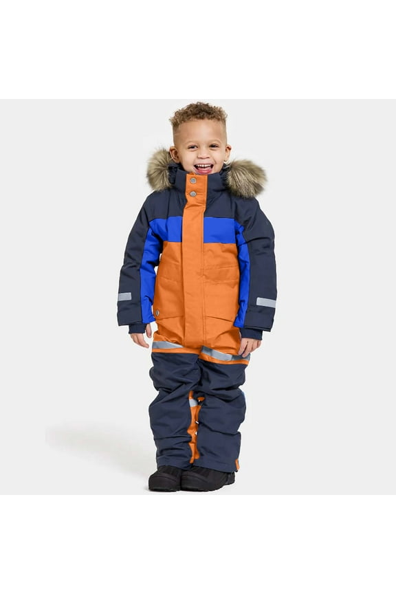 1-14 Years Boy and Girl's One Piece Snowsuit Colorful Siamese Snowsuits Ski Suits Jackets Winter Jumpsuits