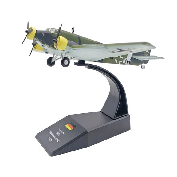 1/144 Scale German Luftwaffe Junkers Ju52 Transport Plane Model Alloy Aircraft Collectible Display