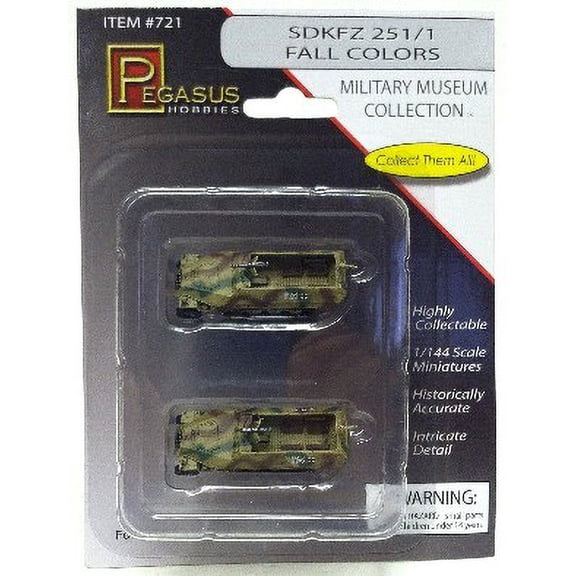 1/144 SdKfz 251/1 Halftrack #113/114 (Camouflage) (2) (Assembled)