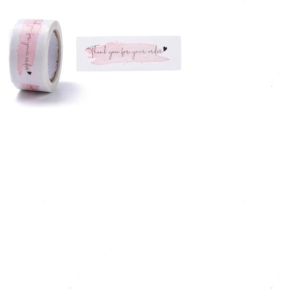 1.14inch x 2.36inch Thank You for Your Order Stickers Lavender Blush Decorative Sealing Stickers for Delivery Decoration Gifts Packaging 120 Labels Per Roll2Rolls Lavender Blush