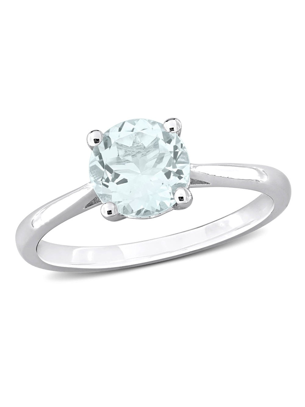 1.15 Carat Ctw Aquamarine Solitaire Ring in Sterling Silver