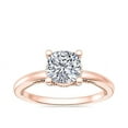 thumbnail image 1 of 1.15 Carat Excellent Cushion Cut Real Diamond New Design Solitaire Ring for Wedding and Engagement Solid 14K Rose Gold Size 11, 1 of 8