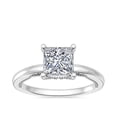 thumbnail image 1 of 1.15 Carat Excellent Princess Cut Genuine Diamond Latest Design Solitaire Engagement Ring for Ladies Solid 18K White Gold Size 7.5, 1 of 8