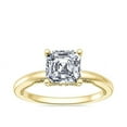thumbnail image 1 of 1.15 Ct Asscher Cut Natural Diamond Unique Solitaire Ring for Anniversary Solid 18K Yellow Gold Size 4, 1 of 8