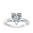 thumbnail image 1 of 1.15 Ct Clarity VS1 Color F-G Heart Natural Diamond Stunning Solitaire Engagement Ring for Womene Solid 14K White Gold Size 7.5, 1 of 8