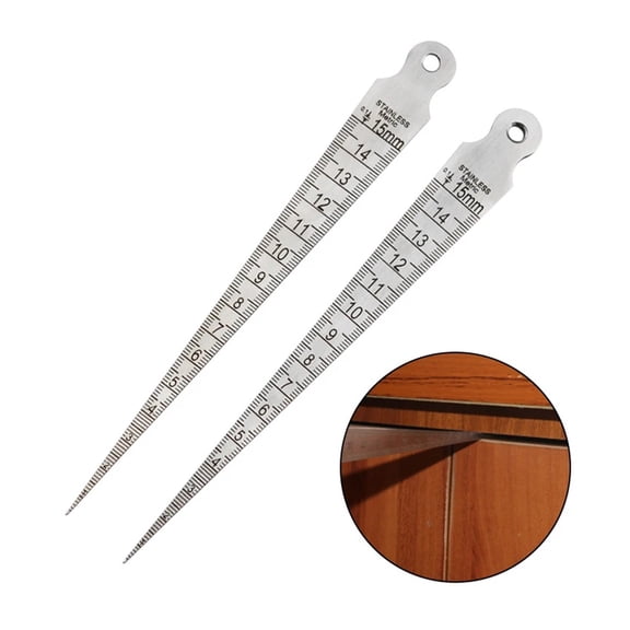 1-15 Mm Taper Ruler Stainless Steel Gap Hole Measuring Tool Double-sided Wedge-shaped Aperture Scale Feeler Gauges Filler Gauge ,Corrosion-Resistant