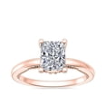 thumbnail image 1 of 1.15 T.C.W Radiant Shape Natural Diamond Latest Design Solitaire Wedding Ring for Women Solid 18K Rose Gold Size 8, 1 of 8