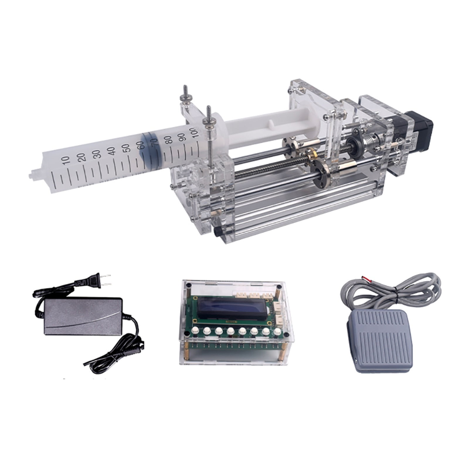 1-150ML Laboratory Micro Syringe Pump Desktop Precision Electric Injection Pump Mini Propel Pump Liquid Glue Dispenser DC 12V ,Corrosion-Resistant