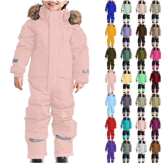 1-15Years Kid's Baby Boy and Girl's One Piece Snowsuit Kids Girls Boys Colorful Siamese Snowsuits Ski Suits Jackets Winter Jumpsuits