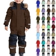 thumbnail image 1 of 1-15Years Kid's Baby Boy and Girl's One Piece Snowsuit Kids Girls Boys Colorful Siamese Snowsuits Ski Suits Jackets Winter Jumpsuits, 1 of 4