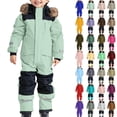 thumbnail image 1 of 1-15Years Kid's Baby Boy and Girl's One Piece Snowsuit Kids Girls Boys Colorful Siamese Snowsuits Ski Suits Jackets Winter Jumpsuits, 1 of 3