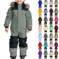 thumbnail image 1 of 1-15Years Snowsuit Children Boys Ski Suit Kids Girls Boys Colorful Siamese Snowsuits Ski Suits Jackets Winter Jumpsuits, 1 of 8